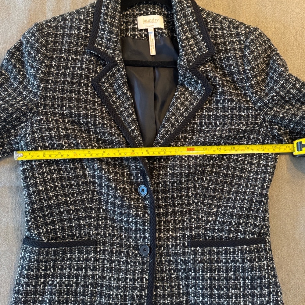 Laundry By Shelli Segal Black and White Tweed Skirt Suit Set - Picture 9 of 12